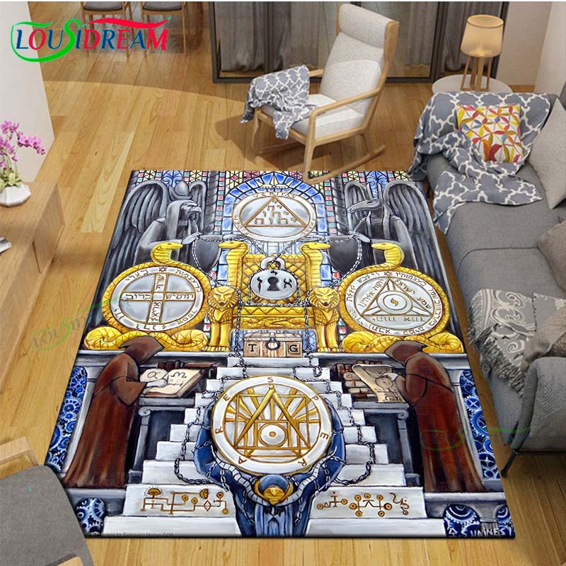 Fashion Freemasonry Carpets Bedroom Becoration Living Room Decoration Carpets for Bed Room Rug Anime Rug  Area Rug