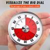 Stainless Steel Kitchen Timer Mechanical Countdown Clock for Baking/Cooking/Studying