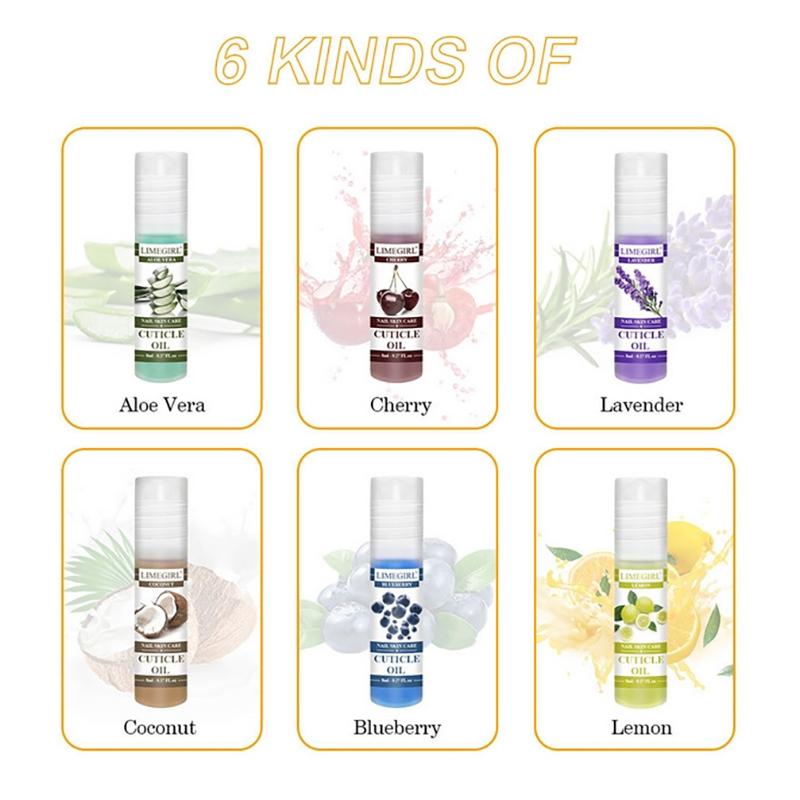 8Ml Nail Nutrition Oil Pen 6 Smells Nail Treatment Cuticle Repair Oil Prevent Agnail Nail Polish Nourish Skin Remedy Manicure