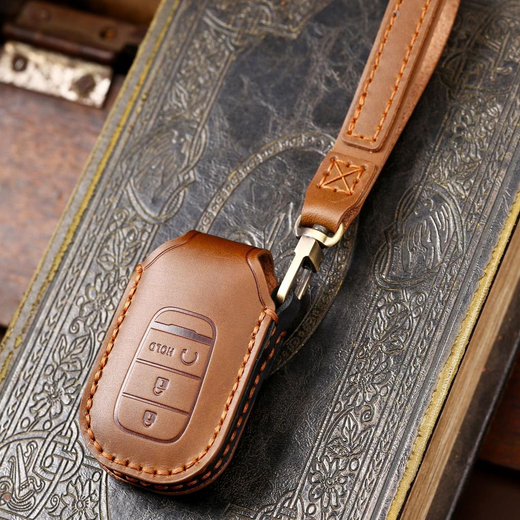 Cross-Border Exclusive For New Honda Accord Civic Key Case Crazy Horse Leather Handmade Car Key Case