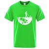 Men T-shirt High Quality100% Funny Cotton Lunar Cleaner Printing Casual Cool Loose O-neck Male  for MenT-shirt Hip Hop Tees