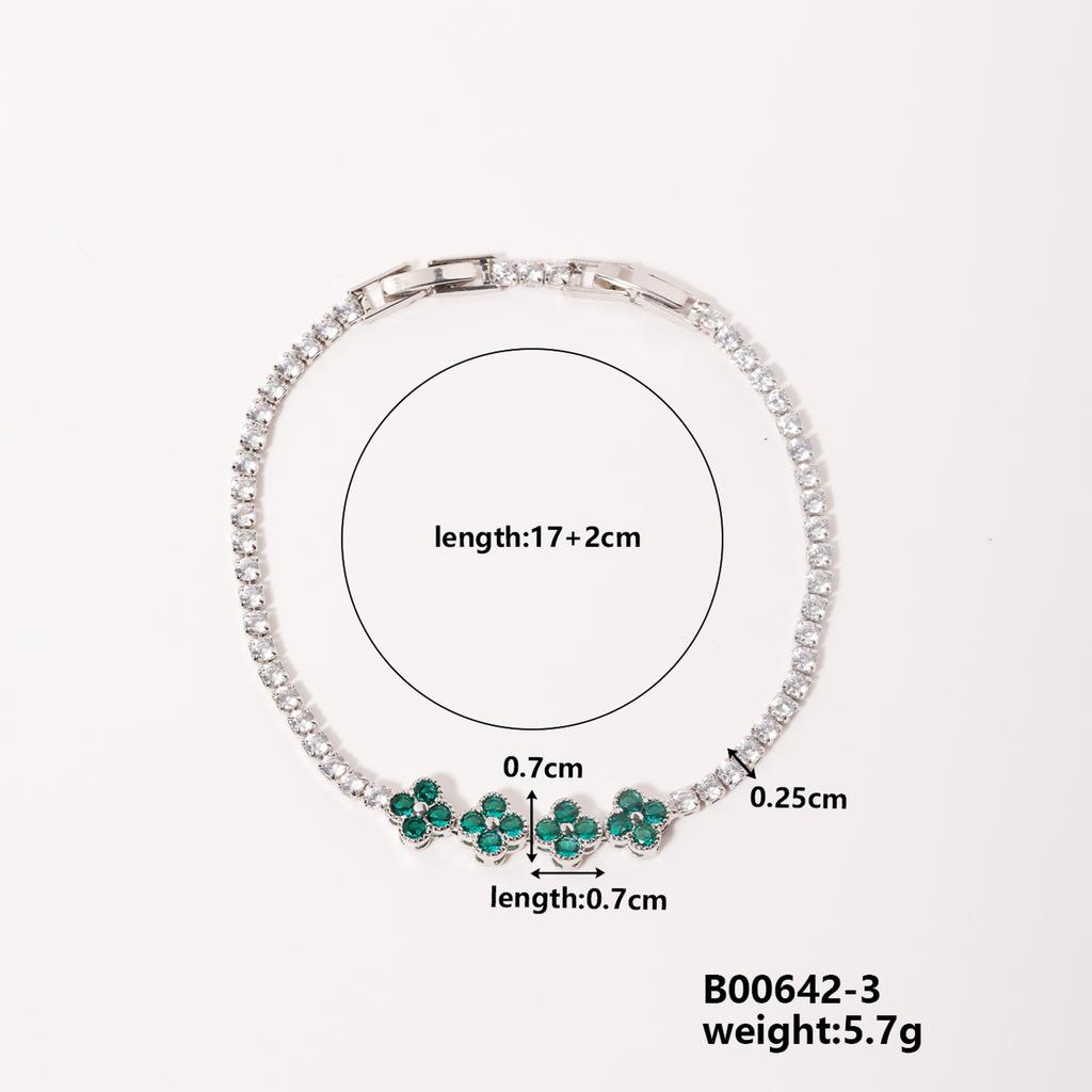 Fashion Personality Four-Leaf Clover Bracelet Trend Hip-Hop Niche Strings Women's Exquisite Bracelet Hand Jewellery