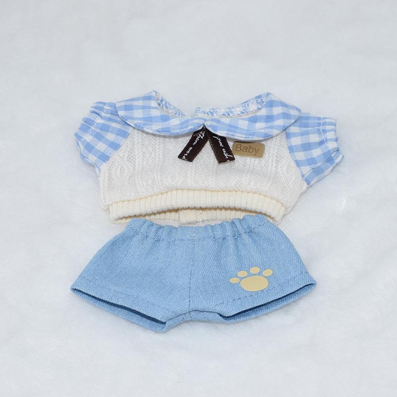 In-Stock 10CM Cotton Doll Clothes: Casual Hat Set & Campus Style Dress-Up Accessories