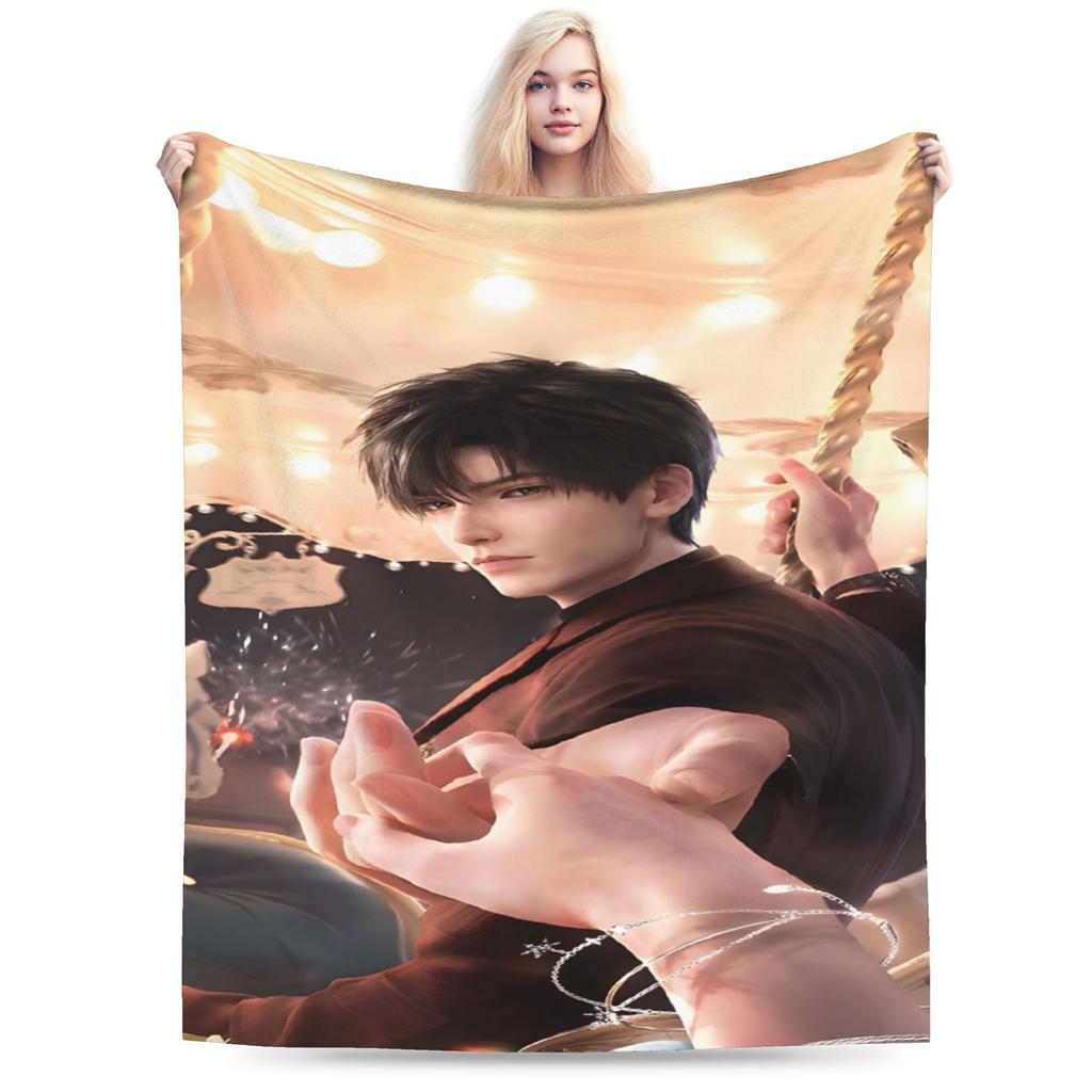 Love and Deepspace Zayne Blankets Velvet Cozy Lightweight Thin Throw Blanket for Bedroom Bedspreads