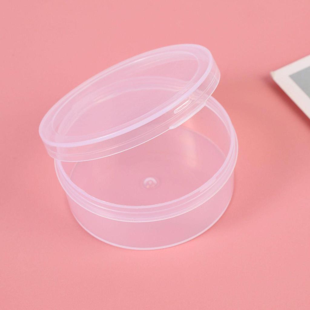 2-Piece Round Transparent Storage Boxes for Jewelry, Electronics, and Accessories