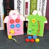 Montessori Wooden Buttoning Toy: Enhance Toddler Hand-Eye Coordination & Fine Motor Skills
