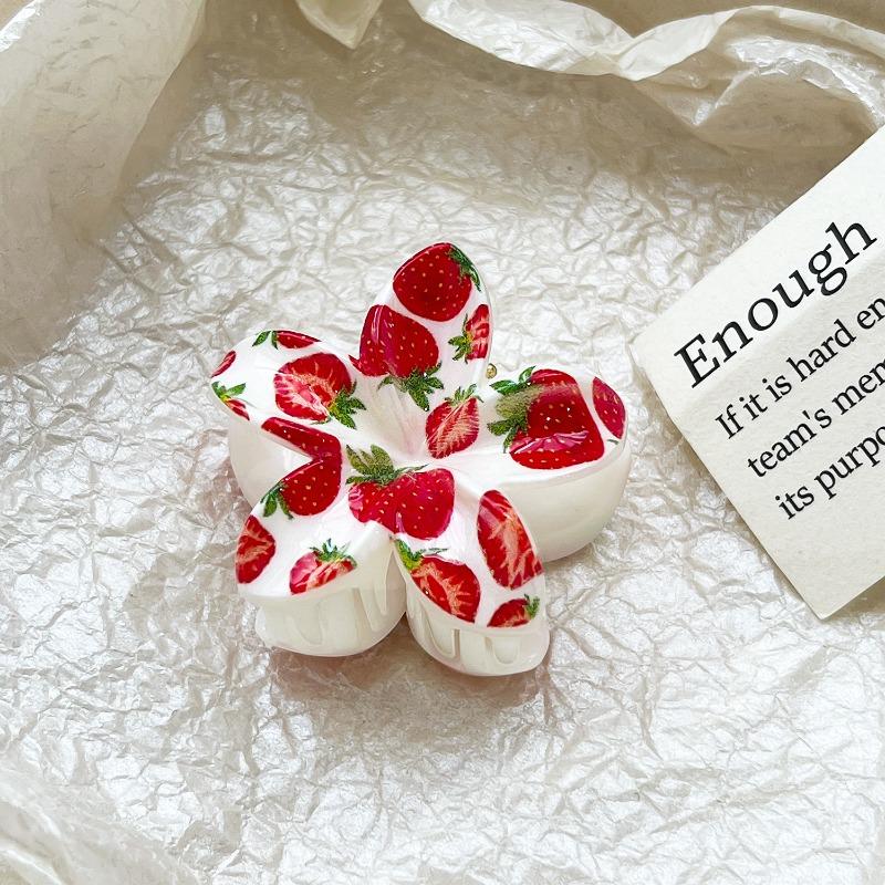 Romantic Frangipani Hair Clips with Printed Hairpins and Flower Hairpins for The Back of The Head