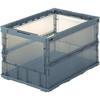 TRUSCO Slim Folding Skeleton Storage Storage 529 X 365 X 60 Transparent (TRUSCO Nakayama) Container, Container, Box, Case, 2-Pack (Case Sale), Mm,