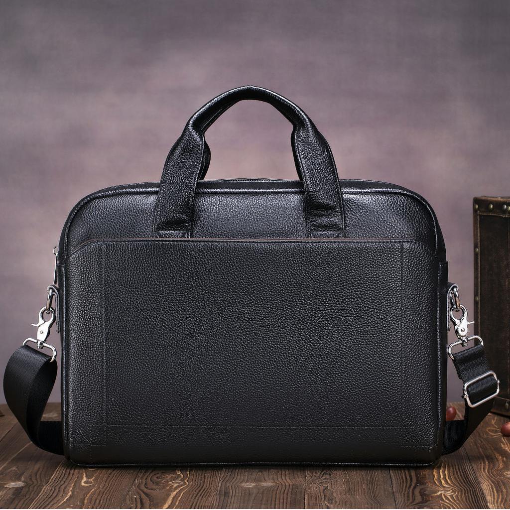2026 Business Genuine Leather Briefcase for Men, Top Grain Leather Handheld Business Bag, Travel Commute Laptop Office Bag