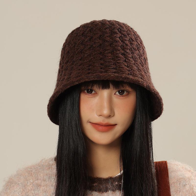 Autumn and Winter New Bucket Hat Women's Simple Versatile Solid Color Bucket Hat Trendy Foldable Washbasin Hat