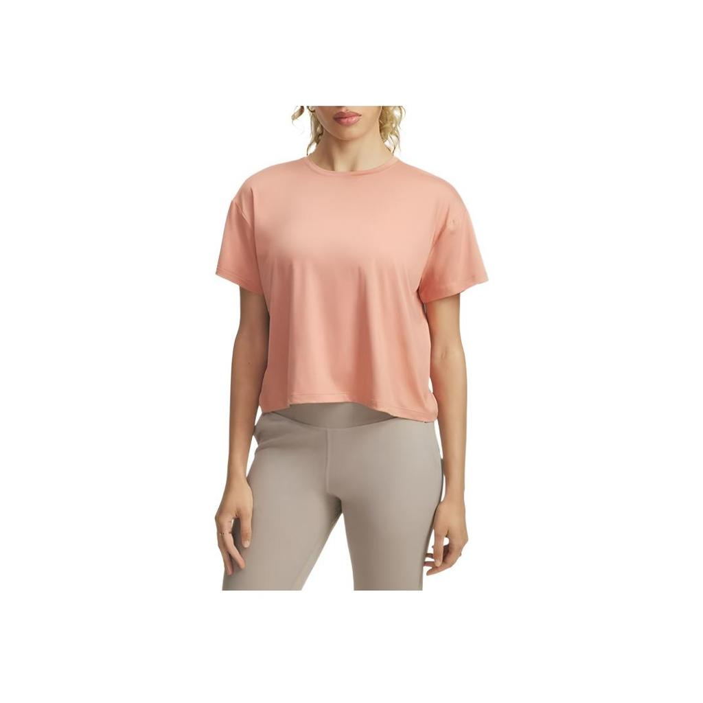 Under Armour Movement Short Sleeve Solid Color Quick Dry Drop Shoulder T-Shirt Women T-Shirts 6000217-696