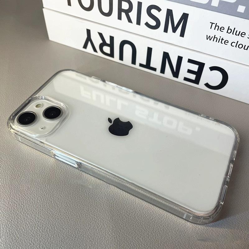 Luxury Transparent Soft Acrylic Phone Case for IPhone 16 15 14 13 12 11 Pro Max XS X XR  Mini Shockproof Protective Cover