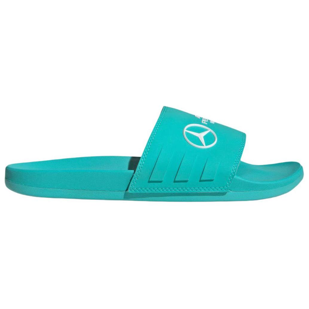 

Новые шлепанцы Adidas Adilette Comfort Mercedes AMG Petronas Formula One Team Полумятный оттенок JR1071