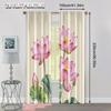 Window Drapes Lotus Versatile Polyester Fabric Without Electricity Spring Party Holiday Decor Suitable Home Use Curtain