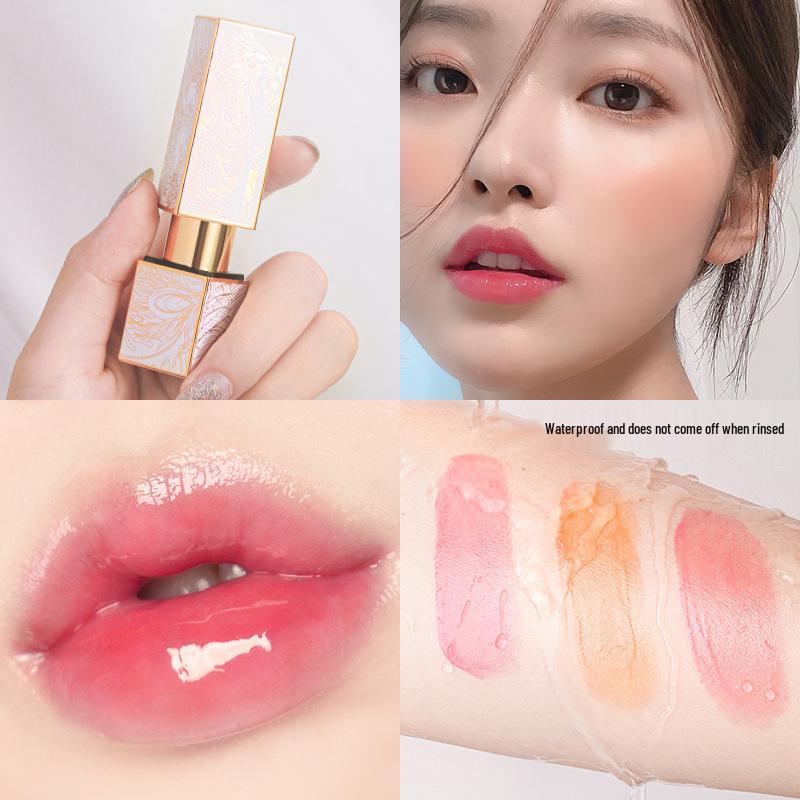 MYG Temperature-Adaptive, Non-Fading, Non-Sticky, Moisturizing Lip Balm - Transparent and Discoloration-Preventing Lipstick.