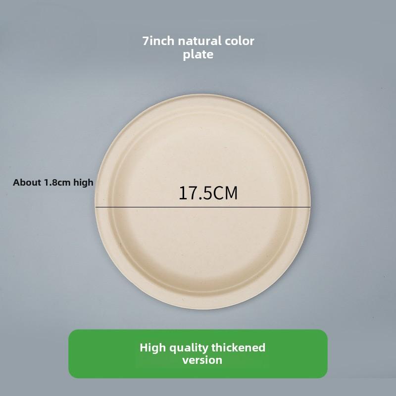 50 Stück Einwegteller, 6/7/8/9/10 Zoll, Essteller aus Papier, umweltfreundlich, abbaubar, Geburtstagsgeschirr für Camping, Picknicks, Partys