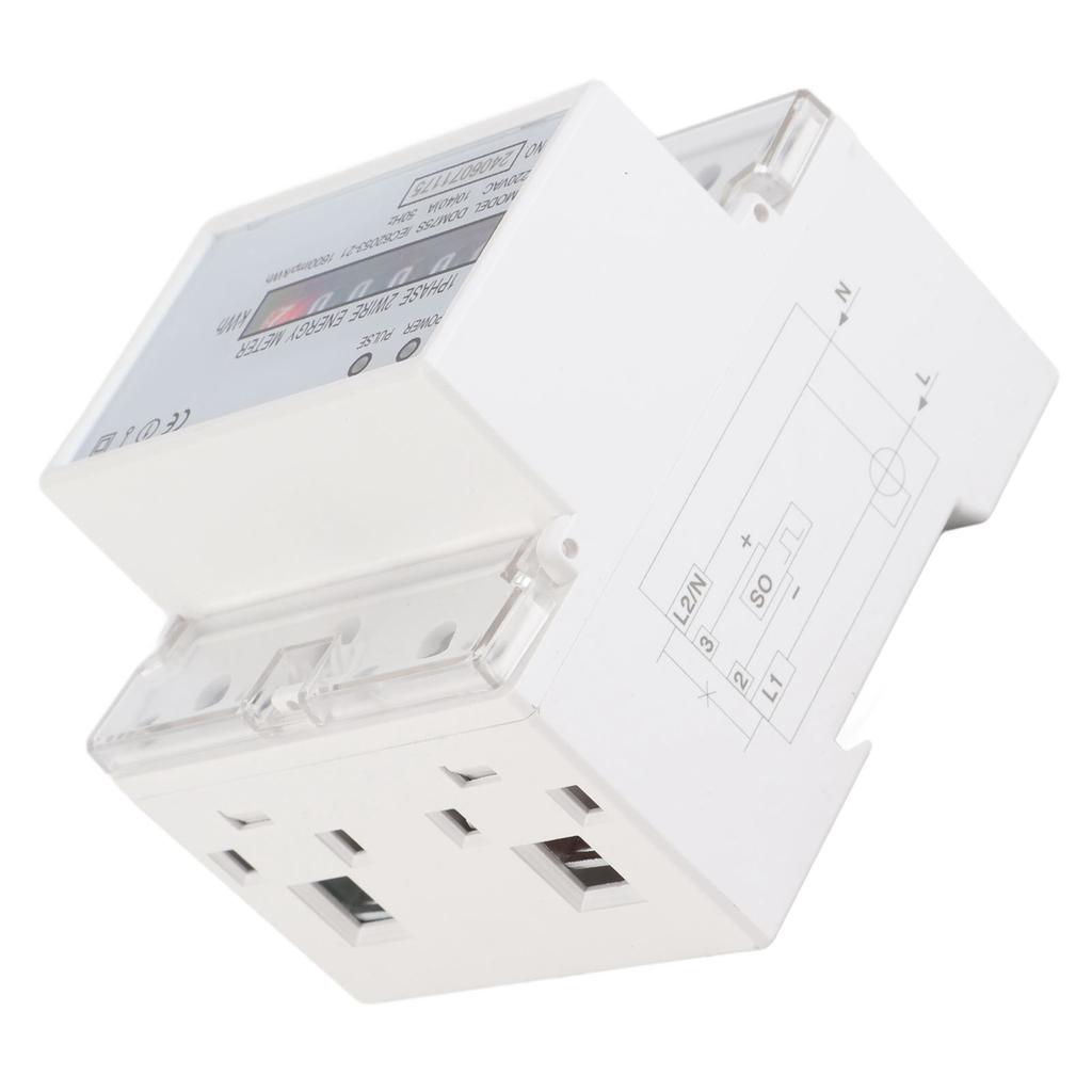 Single Phase 4P LED Din Rail Electricity Power Consumption Wattmeter Energy Mete DDM75S 10‑40A