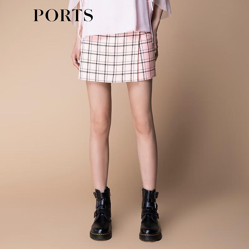Ports Women's Pink Plaid Casual Shorts