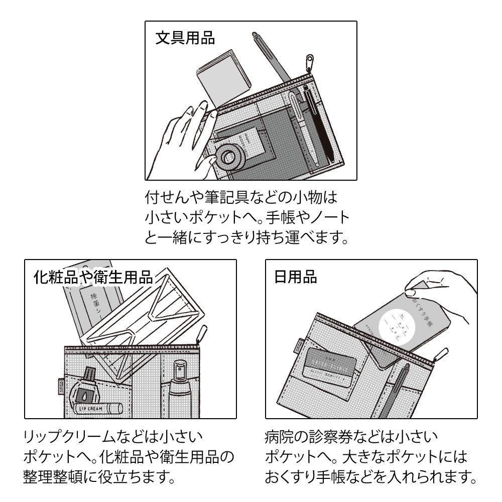 Midori Saszetka siatkowa na długopisy i narzędzia Limonkowa zieleń - Organizer piórnik 53347006