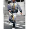 Fashion Skull 3D Print Hoodie Sweatpants Set Men