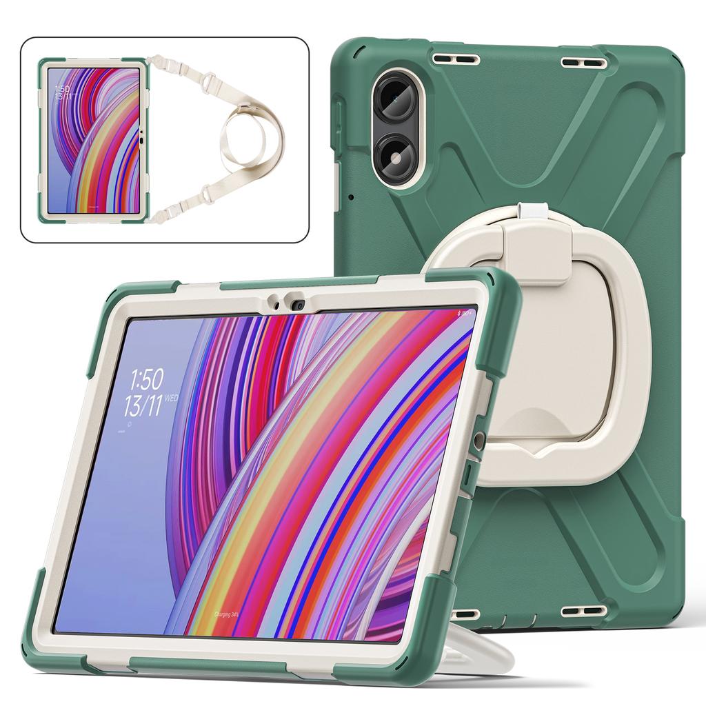 360 Rotating Kids Case Universal for Xiaomi Poco Pad Redmi Pad Pro 2024 12.1 Inch Heavy Duty Stand Cover with Shoulder Strap