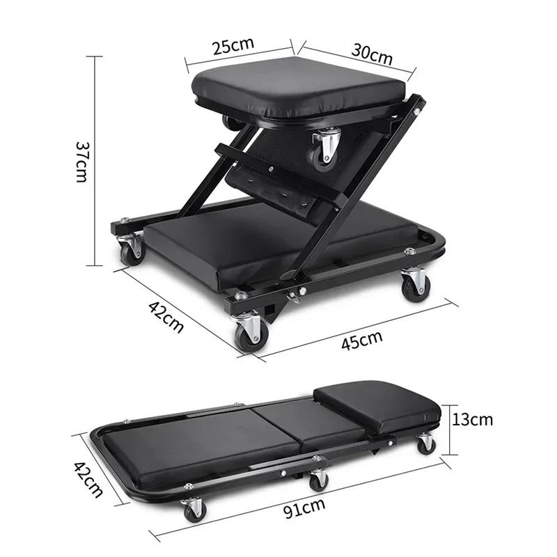 Car Maintenance Mat Car Mechanical Workshop Board Automotive Mechanical Workshop Tools Car Creeper Seat With Folding Cushion Pad