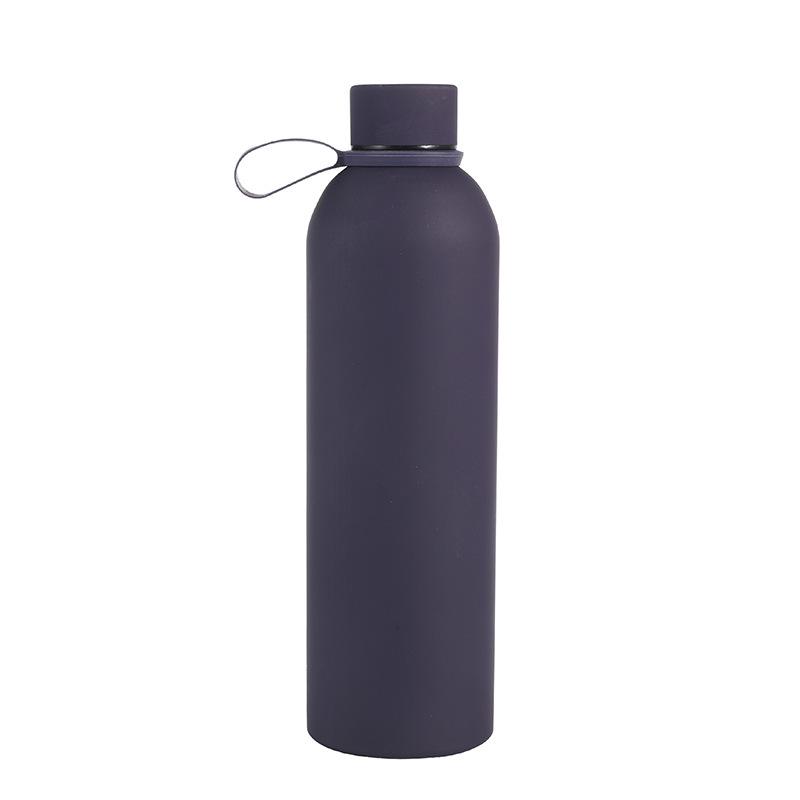 750ml Frosted Stainless Steel Sports Thermos Bottle with Narrow Mouth