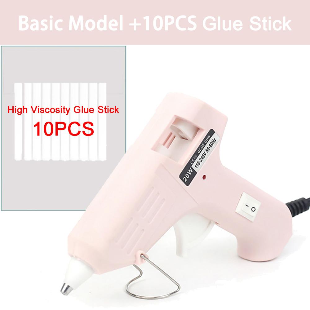 2024 New 20W Hot Melt Glue Gun Plug-In Anti-Scalding Children's Hot Silicone Gun 7Mm Glue Stick Adhesive Gluegun Small Glue Gun