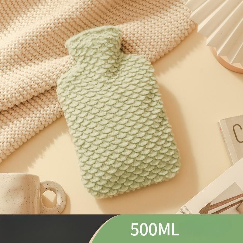 Cute Plush Hot Water Bottle Water Injection Small Mini Thick Explosion-proof Warm Water Bag Medium Hot Compress Belly Hand Warmer Female