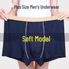 Modal Men's Plus Size Breathable Boxer Briefs - Middle-to-High Waist, Comfortable Fit for All Ages