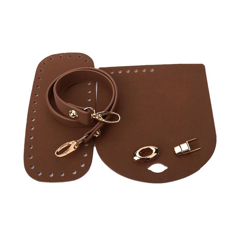 "Bolsa de vime feita à mão com alça longa e acessórios faça você mesmo"