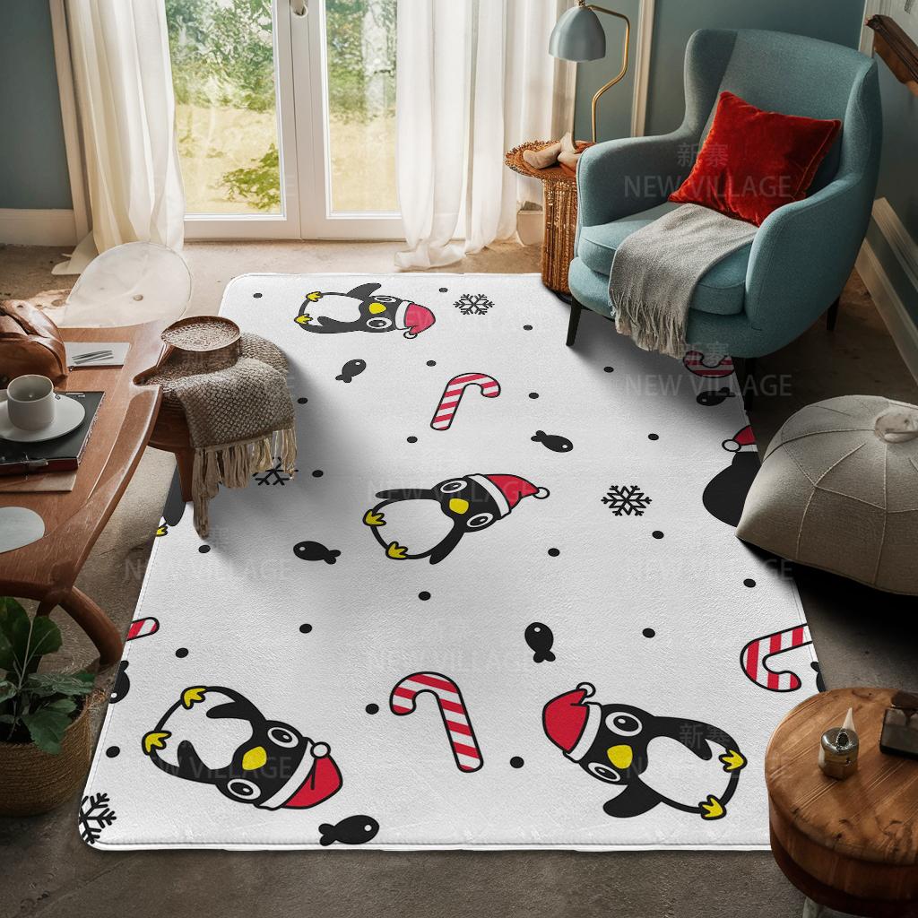 House Entrance Carpet Home Door Mat Living Room Bath Foot Bathroom Non-slip Water Absorption Rugs Bath Merry Christmas Winter