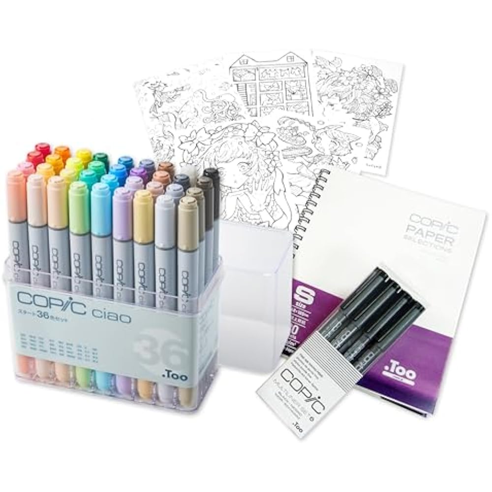 Copic (COPIC) Too Copic Ciao Start Box 36 Colors Made in Japan Multicolor Illustration Marker Mar...