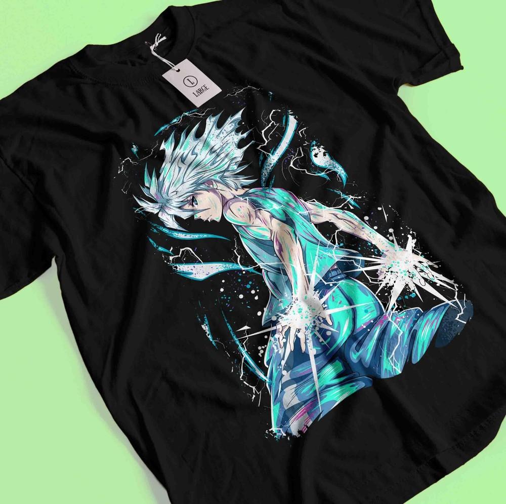 

Футболка Киллуа Футболка Хисоки Футболка Хантер х Хантер Манга Стрип Футболка HXH Аниме Футболка Гона 4XL