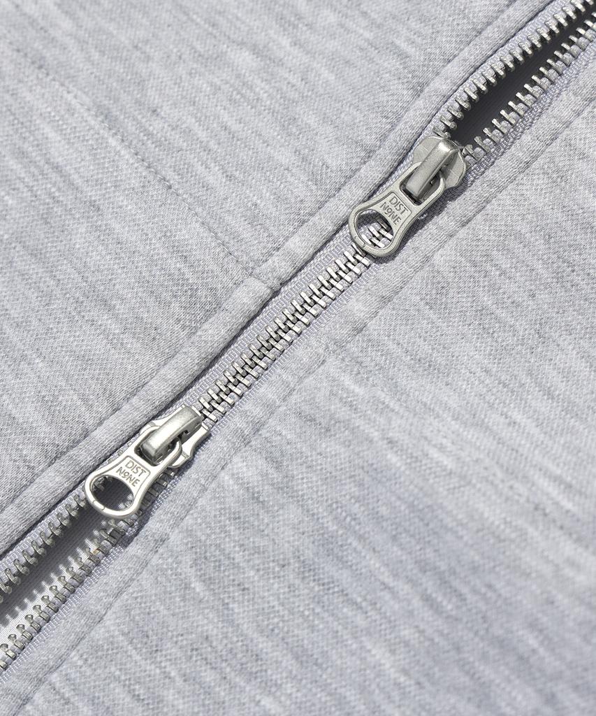 Distn9Ne Arch Logo Neoprene Zip-Up Hoodie Lq1Ju015_Melange Grey