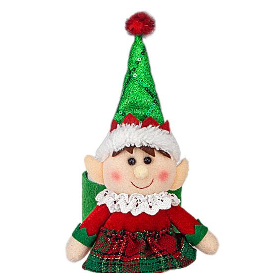 Christmas Cartoon Doll Curtain Buckle Plush Elf Boy/Girl Curtain Tieback Hold Back Fastener