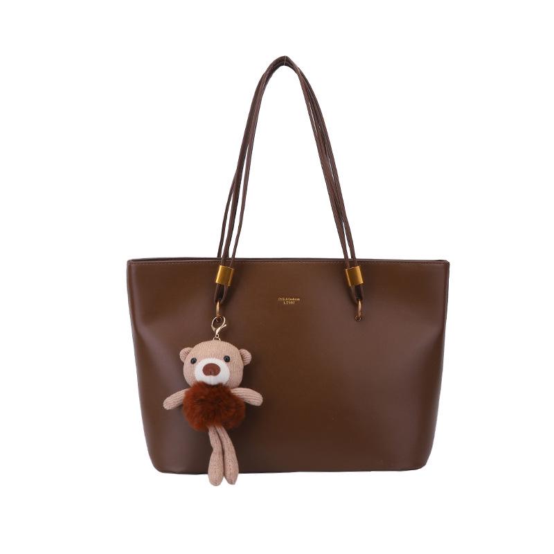 Leather Womens Soft 2025 Versatile Handbag Large Capacity Commute Tote Shoulder Bag