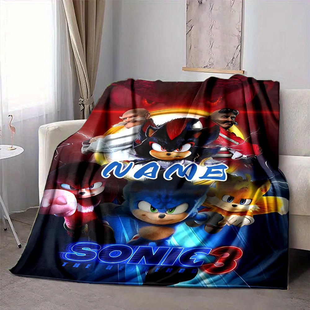 Custom 1pc Sonic Adventure: Heroic Battle Blanket, Soft And Comfortable Blanket, Casual Warm, Camping Travel Blanket, Birthday Gift Q912182