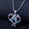 Women Girls Dazzling Crystal Dance Shoe Dress Design Necklace Full Colorful Rhinestone Pendant Beads Chain Choker