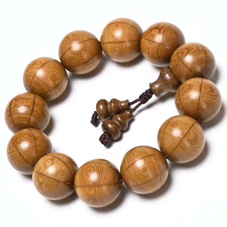 Handcrafted Buddhist Rosary Beads: Six-Lobed Sandalwood, 20mm, with Nine-Lobed Design for Literary and Play Collections