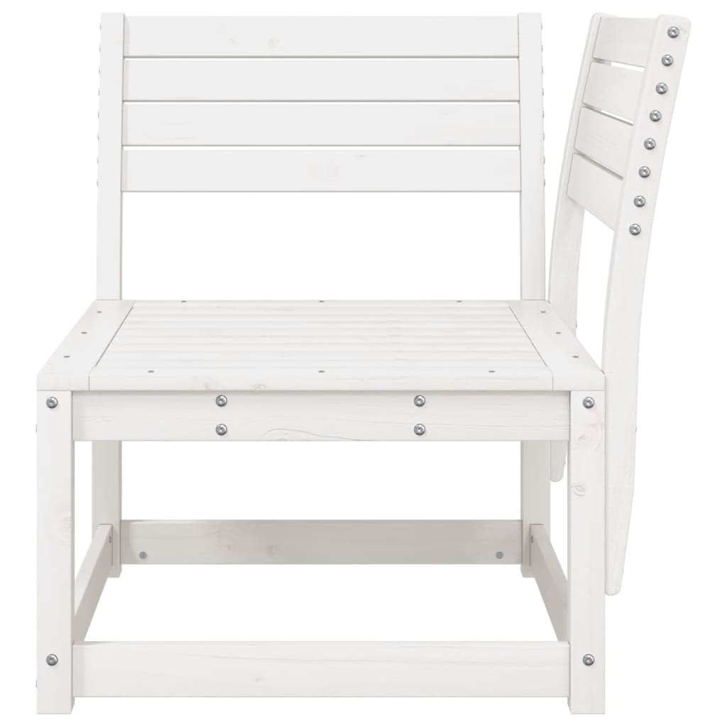 Garden Corner Sofa White 73x73x78 cm Solid Pine Wood