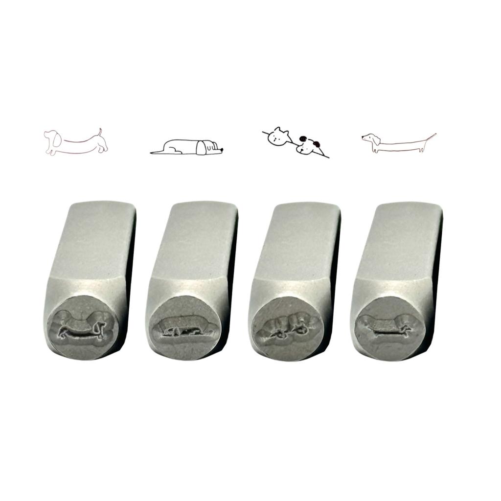 Lovely Dog Themed Metal Stamps Artistic Jewelry Embossing Seal Stamps for Personalized Jewelry and DIY Projects