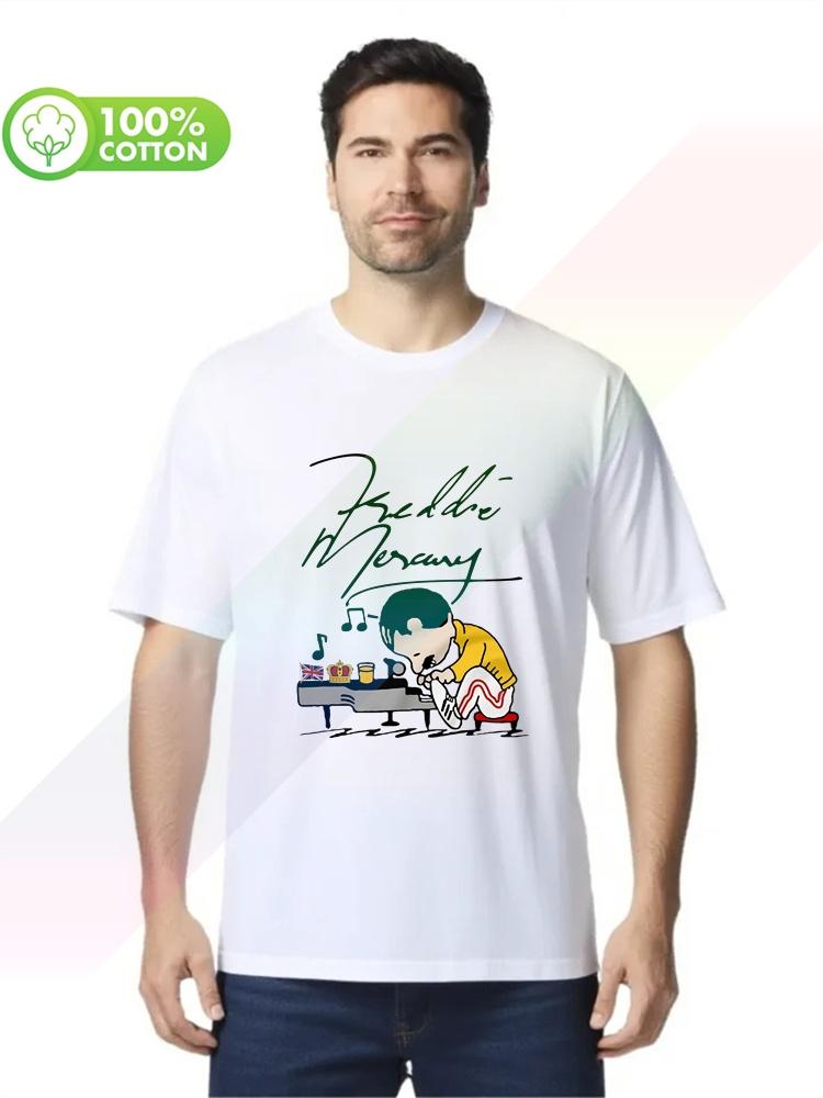 100% cotton round neck heavy weight men's T-shirt Freddie Mercury Bohemian Rhapsody queen S-XXX