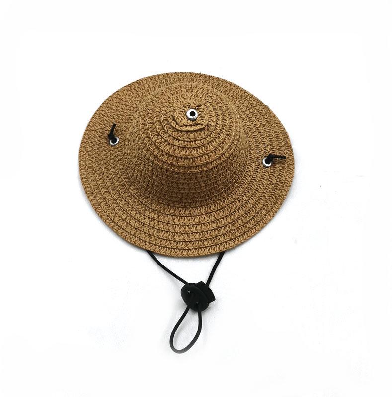 Summer Straw Sun Hats for Cats and Dogs - Cute Pet Party Headdress