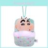 Lindo Chaveiro de Pelúcia do Personagem Crayon Shin-chan Preenchido com Algodão PP 10cm
