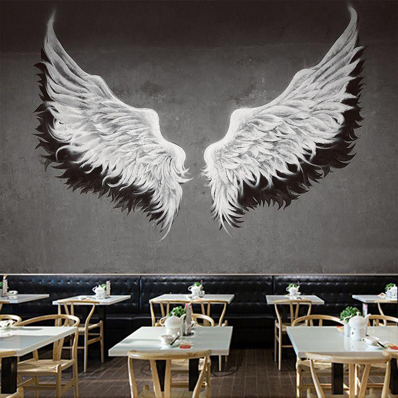 Polyester Angel Wing Galaxy Tapestry, Fantasy Aesthetic Wall Hanging, Bedroom Dorm Cafe Decor, Gift