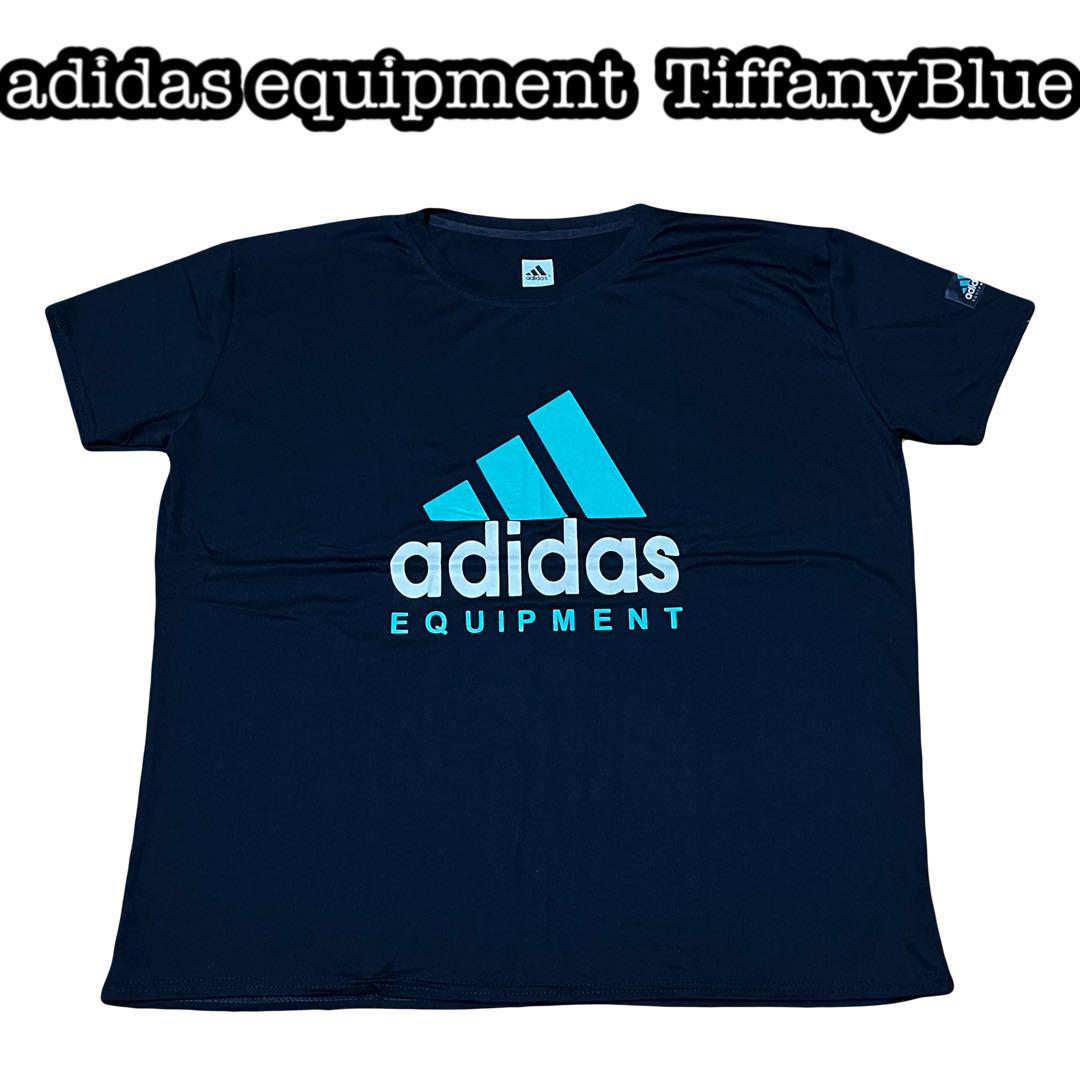 

[USED] 90sy2k adidas Tiffany Blue T-Shirt XL Rare Black