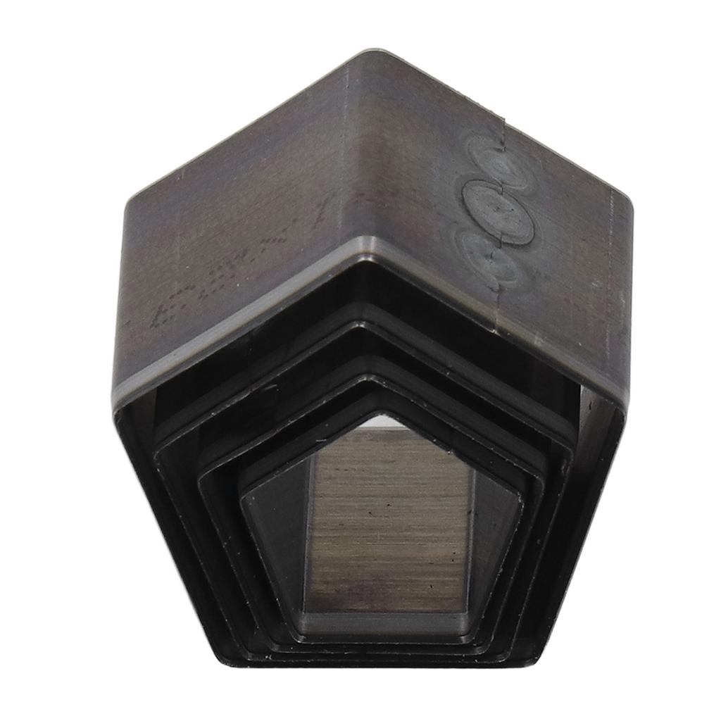 4 Stück Fünfeck Schneidstempel Stanzform Legierter Stahl Lederschneidform für DIY Lederhandwerk