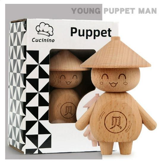 Wooden Rotating Music Box: Exquisite Puppet Display and Children s Educational Toy