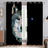 Starry Sky Water Fire Wolf Symmetrical 3d Printing Curtain Bedroom Living Room Study Kitchen Curtain Home Decoration 2PCS